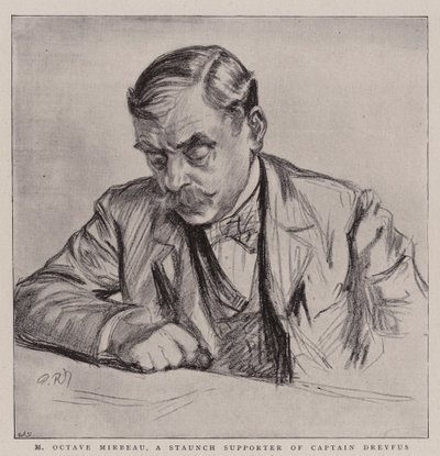 M Octave Mirbeau, een Trouwe Ondersteuner van Kapitein Dreyfus door Charles Paul Renouard